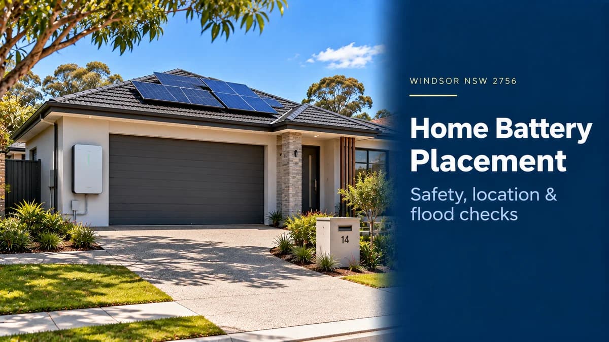 Home Battery Placement Windsor NSW: 2026 Safety Guide