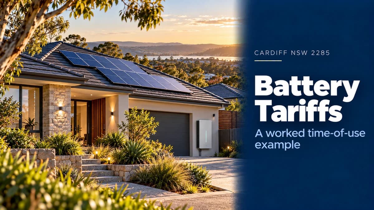 Solar Battery Tariffs Cardiff NSW: Worked Example