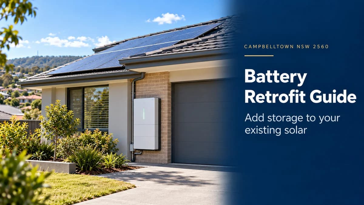 Battery Retrofit Campbelltown: Add Storage to Existing Solar | Kratos Energy