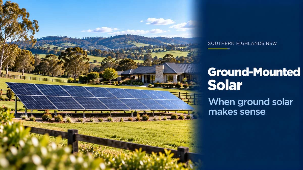 Ground-Mounted Solar Southern Highlands: 2026 Guide