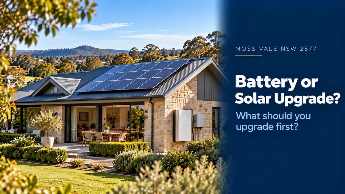 Battery or Solar Upgrade Moss Vale? 2026 Guide