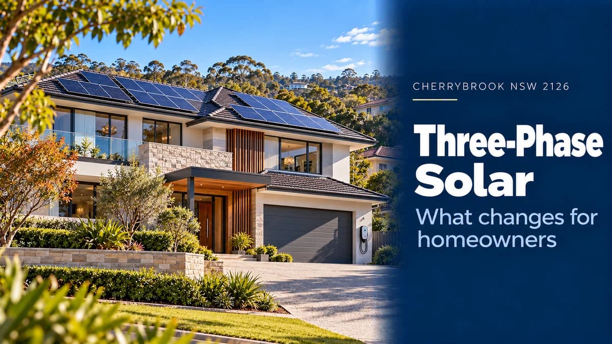 Three-Phase Solar Cherrybrook NSW: 2026 Home Guide