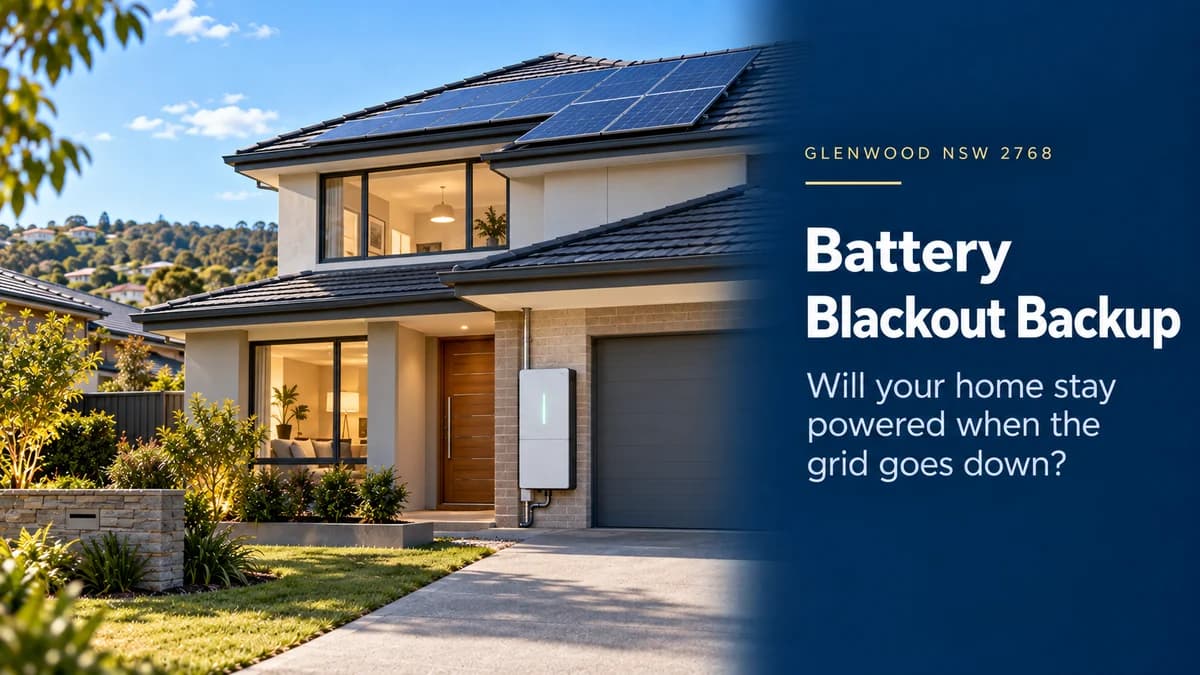 Solar Battery Blackout Backup Glenwood: 2026 Guide