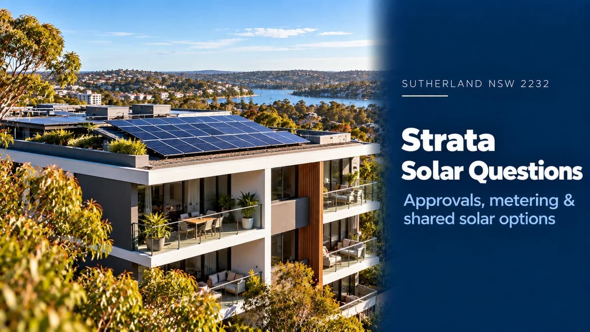 Strata Solar Sutherland NSW: Approval & Metering Guide
