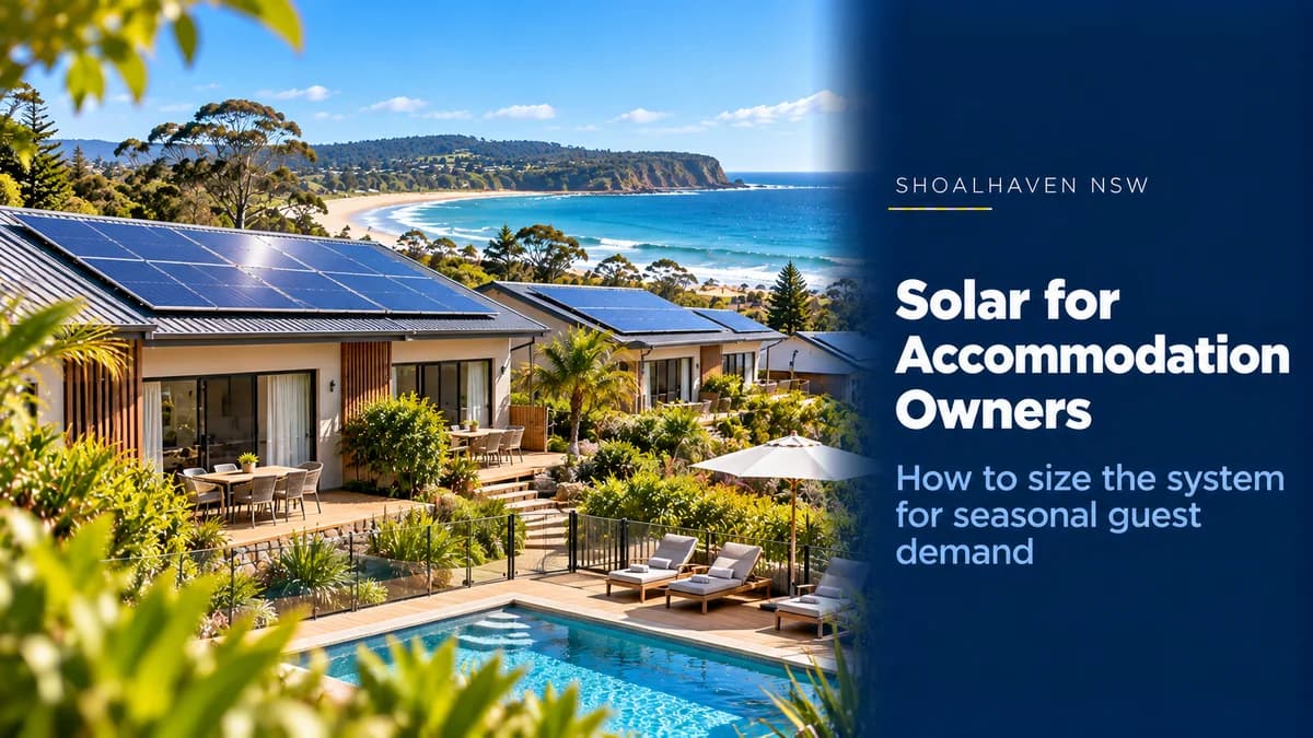 Solar for Shoalhaven Accommodation Businesses: 2026 Guide