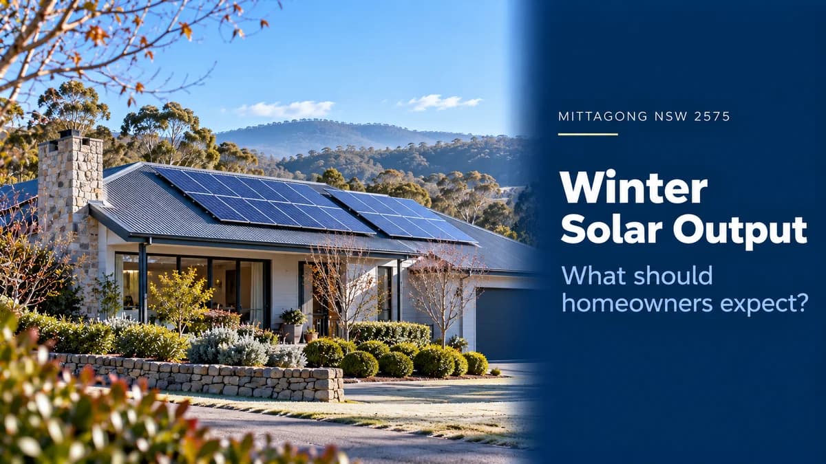 Winter Solar Output Mittagong NSW: What to Expect