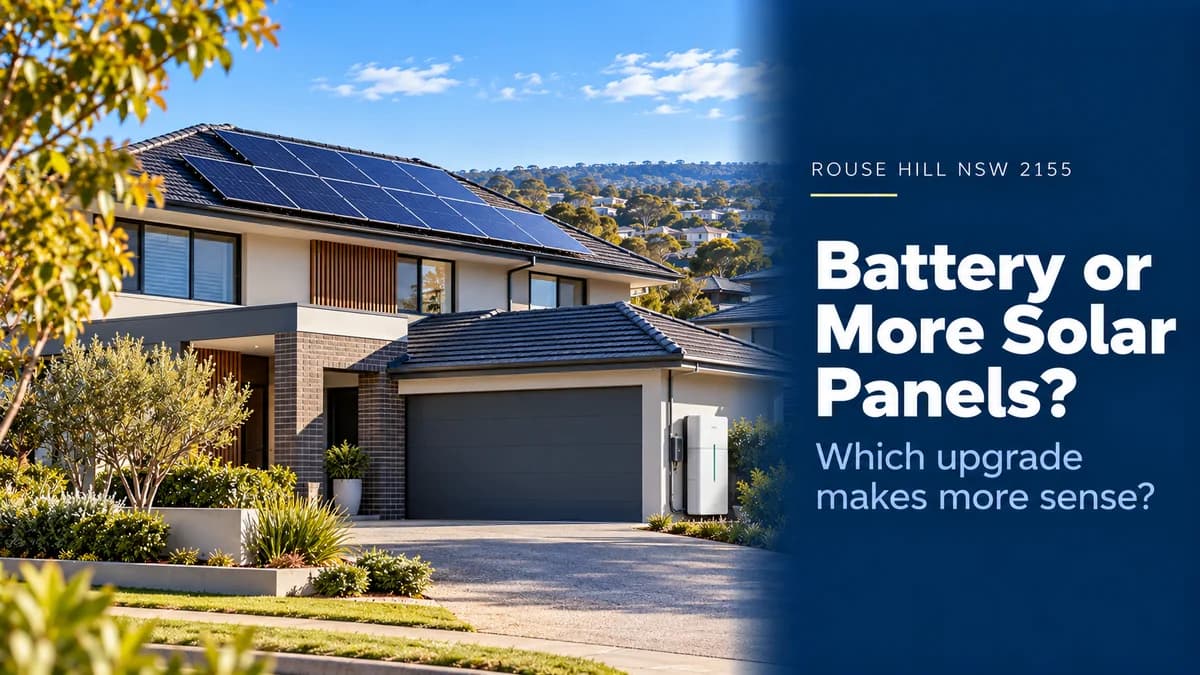 Battery or More Solar Panels Rouse Hill? 2026 Guide | Kratos Energy