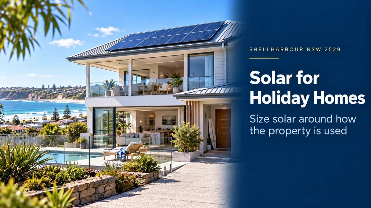 Solar for Holiday Homes Shellharbour: 2026 Guide